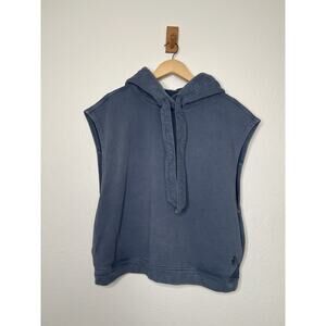 Free People Movement New Wave Sleeveless Hoodie in Blue Size Small